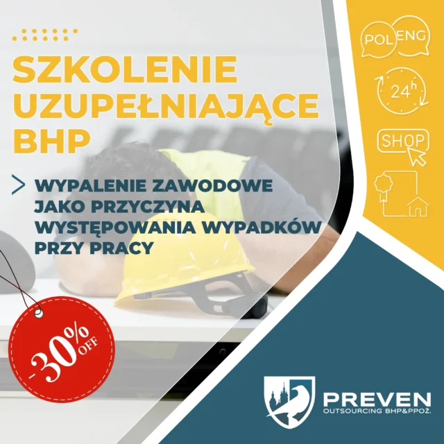 Szkolenia uzupełniające BHP dotyczące wypalenia zawodowego jako przyczyny wypadków przy pracy